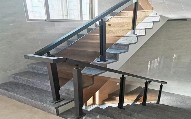 Stainless steel column glass guardrail1